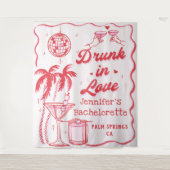 Drink in Liefde Bachelorette Party Wandkleed (Voorkant)