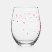 Drink in liefde bachelorette thema aangepaste cock wijnglas zonder voet (Voorkant)