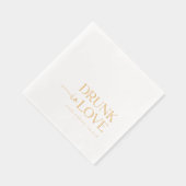 Drink in liefde bruiloft folie servetten (Rechts)
