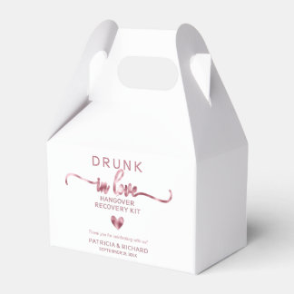 Drink in Liefde Bruiloft Kater Kit Favor Box Bedankdoosjes