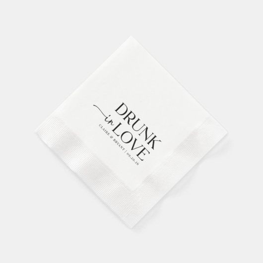 Drink in Liefde Bruiloft Servet (Hoek)