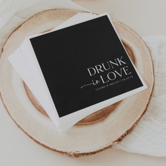 Drink in Liefde Bruiloft Servet