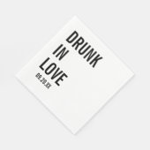 Drink in liefde bruiloft servetten, modern minimal servet (Hoek)