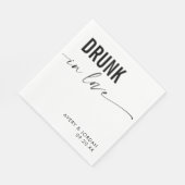 Drink in liefde bruiloft servetten, modern minimal servet (Hoek)