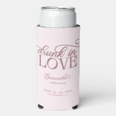 Drink in liefde champagne toren roze bachelorette seltzer blikjeskoeler (Seltzer Voorkant)