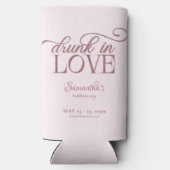 Drink in liefde champagne toren roze bachelorette seltzer blikjeskoeler (Achterkant)