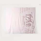 Drink in liefde champagne toren roze bachelorette wandkleed (Voorkant (horizontaal))