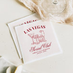 Drink in liefde cocktails Bachelorette Social Club Servet<br><div class="desc">Dit ontwerp is voorzien van trendy vette tekst met handgetekende cocktails en een liefdesthema.</div>