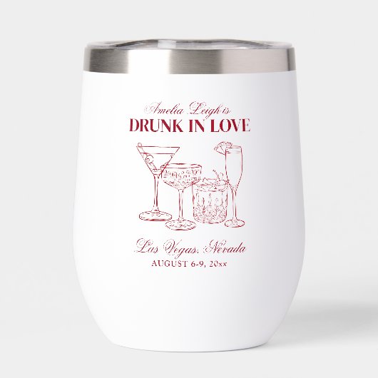 Drink in liefde cocktails Bachelorette Weekend (Achterkant)