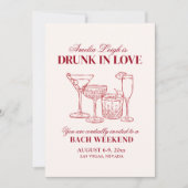 Drink in liefde cocktails Bachelorette Weekend Kaart (Voorkant)
