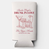 Drink in liefde cocktails Bachelorette Weekend Seltzer Blikjeskoeler (Achterkant)