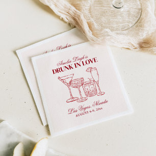 Drink in liefde cocktails Bachelorette Weekend Servet