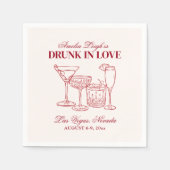 Drink in liefde cocktails Bachelorette Weekend Servet (Voorkant)