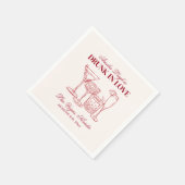 Drink in liefde cocktails Bachelorette Weekend Servet (Hoek)