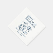 Drink in liefde gepersonaliseerde disco cocktail b servet (Hoek)