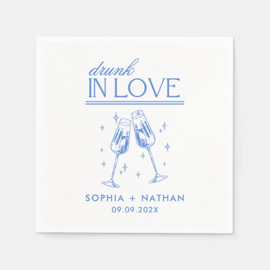 Drink in liefde gepersonaliseerde strand cocktail  servet (Voorkant)