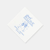 Drink in liefde gepersonaliseerde strand cocktail  servet (Hoek)