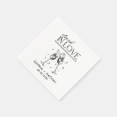 Drink in liefde gepersonaliseerde strand cocktail  servet (Hoek)