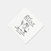 Drink in liefde gepersonaliseerde wijnglazen bruil servet (Hoek)