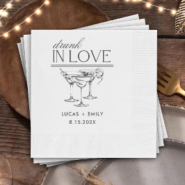 Drink in liefde gepersonaliseerde wijnglazen bruil servet