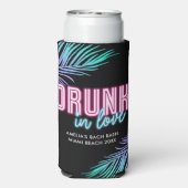 Drink in Liefde Neon Blauw & Roze Tropische Bach Seltzer Blikjeskoeler (Seltzer Achterkant)