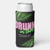 Drink in Liefde Neon Groen & Roze Tropische Bach Seltzer Blikjeskoeler (Seltzer Voorkant)