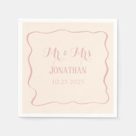 Drink in liefde personaliseren monogram bruiloft s servet