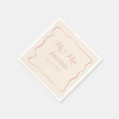 Drink in liefde personaliseren monogram bruiloft s servet (Hoek)