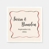 Drink in liefde personaliseren monogram bruiloft s servet (Voorkant)