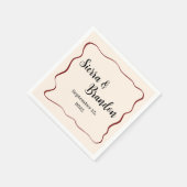 Drink in liefde personaliseren monogram bruiloft s servet (Hoek)