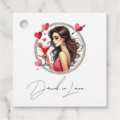 Drink in Liefde Vrijgezellenfeest Bedankjes Labels (Voorkant)