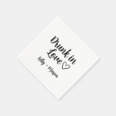 Drink in Love | Aangepaste cocktail voor weddensch Servet (Hoek)