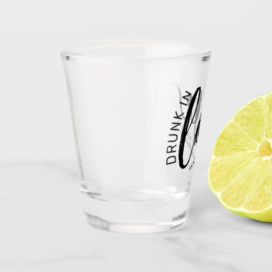 Drink in Love Bachelorette Favor Personalized Shot Glas (Links)