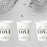 Drink in Love Bachelorette Papieren Bekers<br><div class="desc">Maak kennis met de Drink in Love Bachelorette Paper Cups - de perfecte aanvulling op je aanstaande bachelorette party! Deze stijlvolle en trendy bekertjes worden gepersonaliseerd met de naam van de bruid en de "bachelorette party" op elke beker, waardoor ze een unieke en gepersonaliseerde aanraking vormen voor je speciale viering....</div>