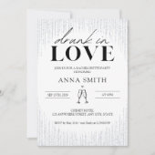 Drink in Love Bachelorette Party Invitation Kaart (Voorkant)