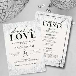 Drink in Love Bachelorette Party Weekend Kaart