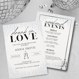 Drink in Love Bachelorette Party Weekend Kaart