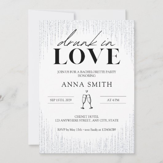 Drink in Love Bachelorette Party Weekend Kaart (Voorkant)