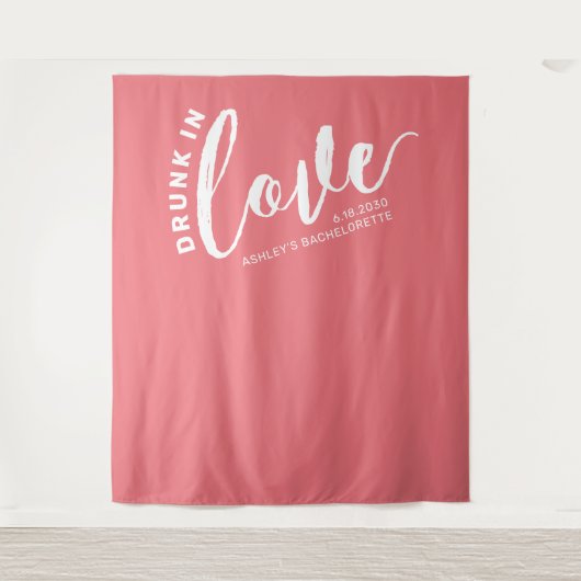 Drink in Love Bachelorette Welcome Wandkleed (Voorkant)