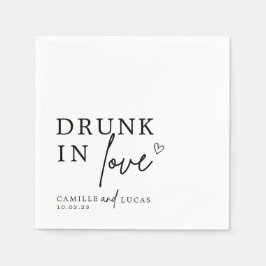 Drink in Love Black & White, op maat gemaakt Servet