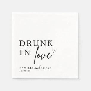 Drink in Love Black & White, op maat gemaakt Servet