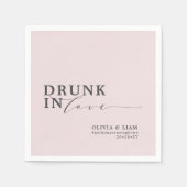 Drink in Love Blush Soft Pink Weddenschap Servet (Voorkant)