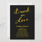 Drink in Love Couple's Shower Invitation Kaart (Voorkant)
