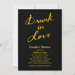 Drink in Love Couple's Shower Invitation Kaart