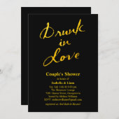 Drink in Love Couple's Shower Invitation Kaart (Voorkant / Achterkant)