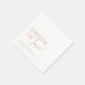 Drink in Love Dusty Pink Personalized Napkins Servet (Hoek)