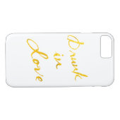 Drink in Love iPhone 7 Hoesje - wit & goud (Achterkant (Horizontaal))