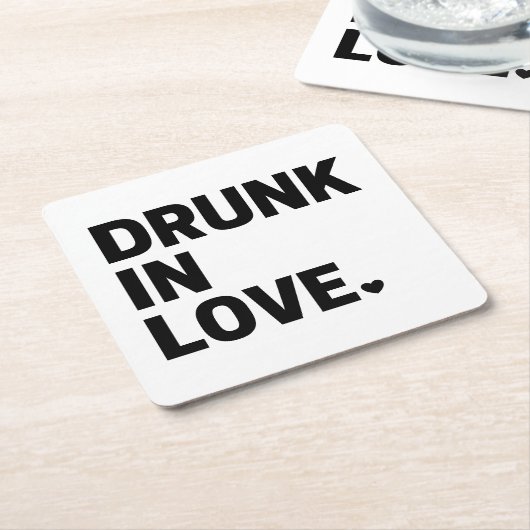 Drink in Love Kartonnen Onderzetters (Schuin)