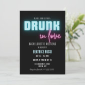 Drink in Love Neon Bachelorette Weekend Route Kaart (Staand voorkant)