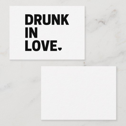 Drink in Love Notitiekaartje (Voorkant / Achterkant)